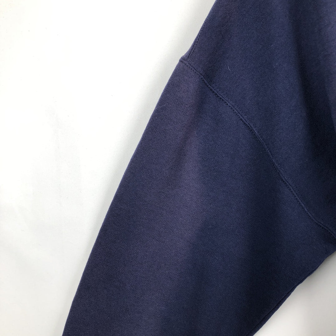 Russell Athletic Sweat Full-Zip Hoodie, Men's Size L (approx.) cotton navy blue type Vintage Second Hand