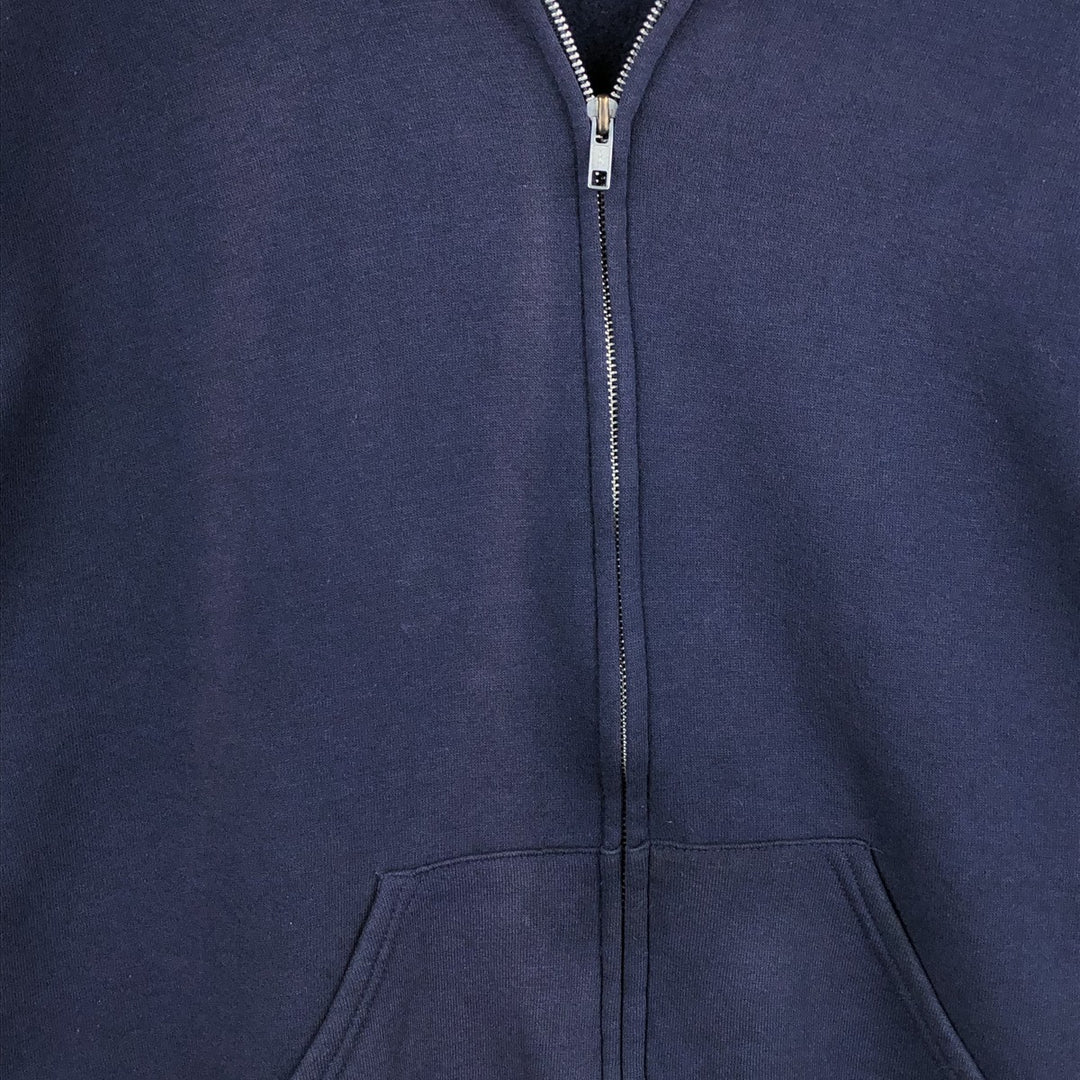 Russell Athletic Sweat Full-Zip Hoodie, Men's Size L (approx.) cotton navy blue type Vintage Second Hand