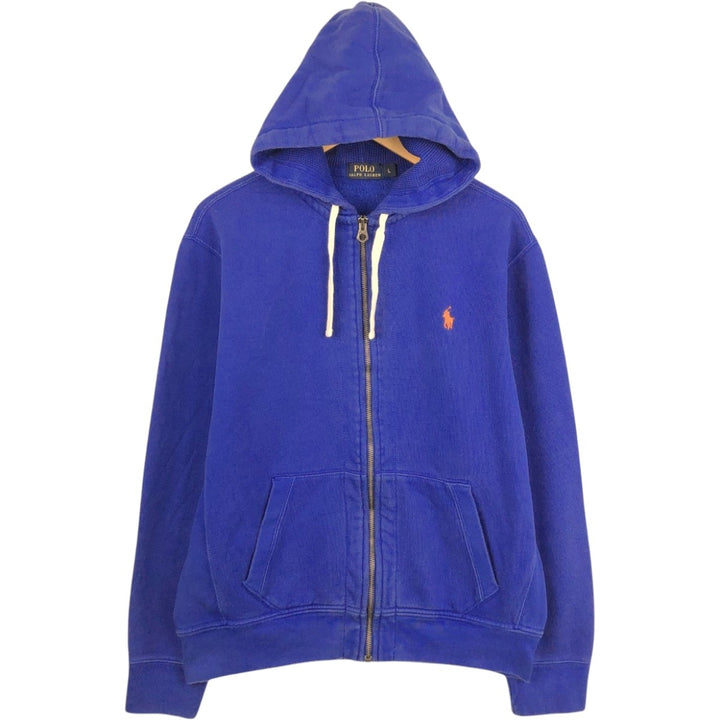 Ralph Lauren POLO RALPH LAUREN Sweat Full Zip Hoodie Men's L size cotton blue type Vintage Second Hand
