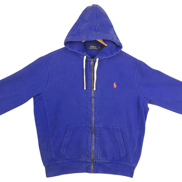 Ralph Lauren POLO RALPH LAUREN Sweat Full Zip Hoodie Men's L size cotton blue type Vintage Second Hand
