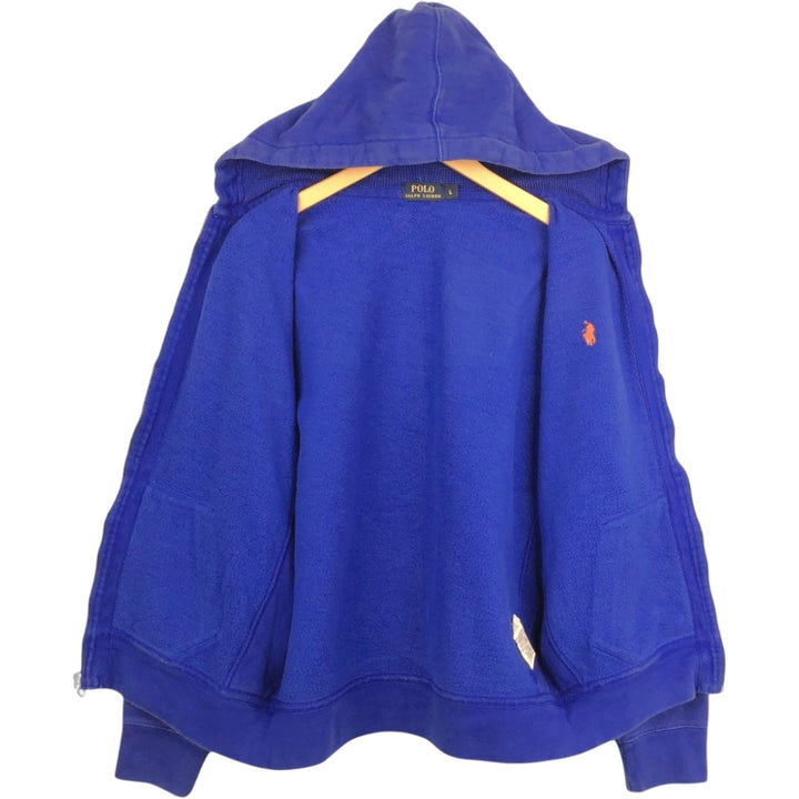 Ralph Lauren POLO RALPH LAUREN Sweat Full Zip Hoodie Men's L size cotton blue type Vintage Second Hand