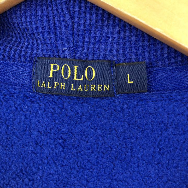 Ralph Lauren POLO RALPH LAUREN Sweat Full Zip Hoodie Men's L size cotton blue type Vintage Second Hand