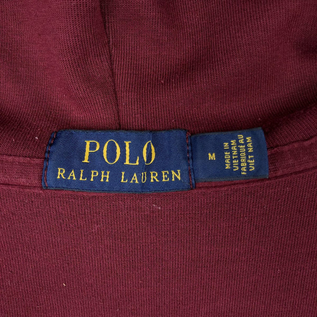 Ralph Lauren POLO RALPH LAUREN Sweat Full Zip Hoodie Men's M polyester burgundy type Vintage Second Hand