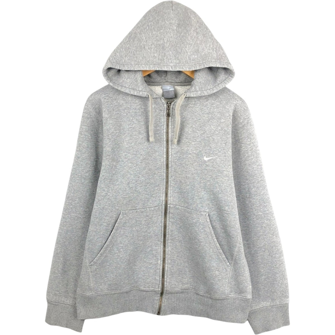 00'S Nike Sweat Full Zip Hoodie Men's L size Creslan gray type Vintage Second Hand