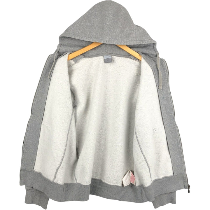 00'S Nike Sweat Full Zip Hoodie Men's L size Creslan gray type Vintage Second Hand