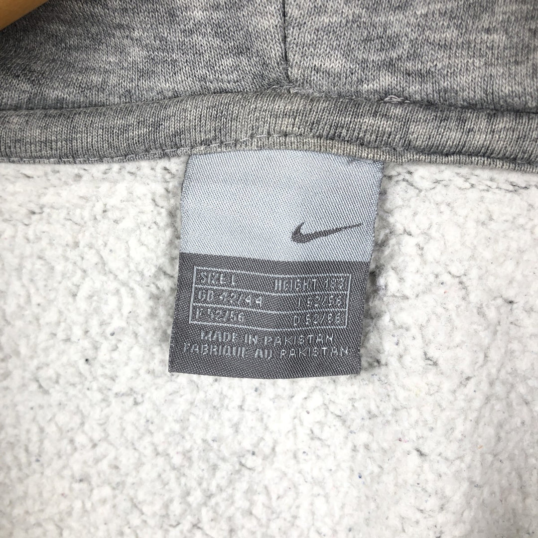 00'S Nike Sweat Full Zip Hoodie Men's L size Creslan gray type Vintage Second Hand