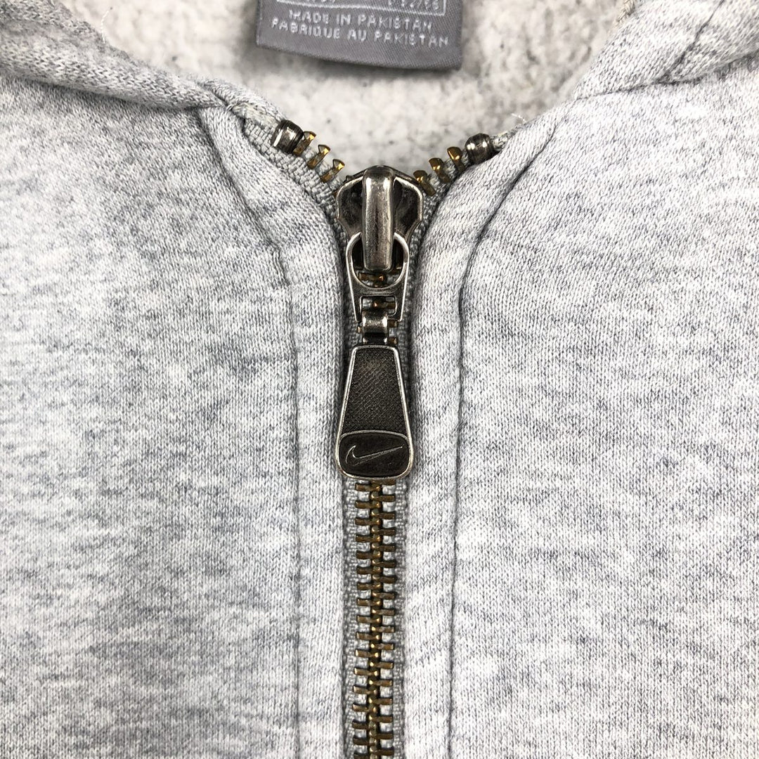 00'S Nike Sweat Full Zip Hoodie Men's L size Creslan gray type Vintage Second Hand