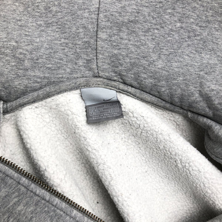 00'S Nike Sweat Full Zip Hoodie Men's L size Creslan gray type Vintage Second Hand