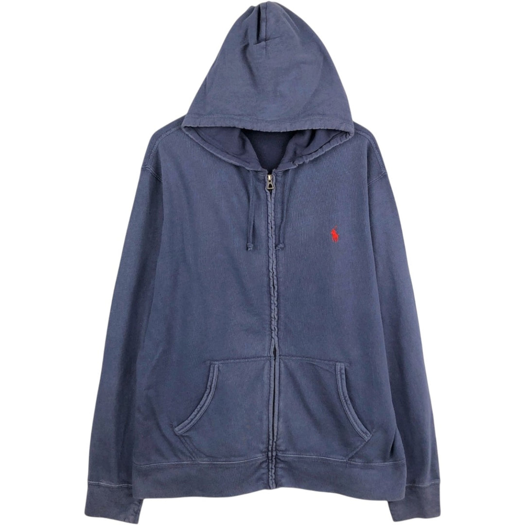 Ralph Lauren POLO RALPH LAUREN Sweat Full Zip Hoodie Men's XL cotton navy blue type Vintage Second Hand