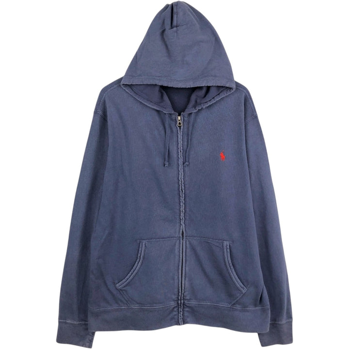 Ralph Lauren POLO RALPH LAUREN Sweat Full Zip Hoodie Men's XL cotton navy blue type Vintage Second Hand