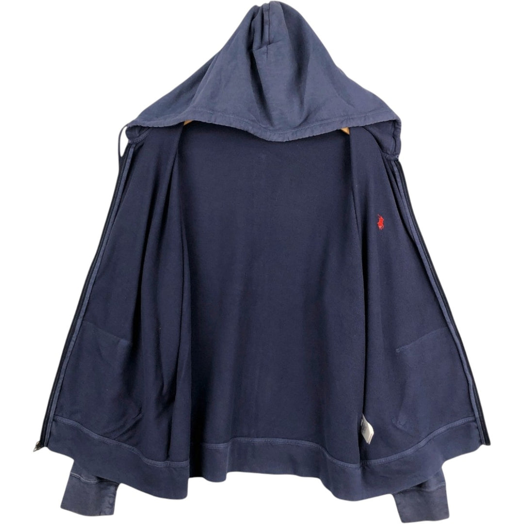 Ralph Lauren POLO RALPH LAUREN Sweat Full Zip Hoodie Men's XL cotton navy blue type Vintage Second Hand