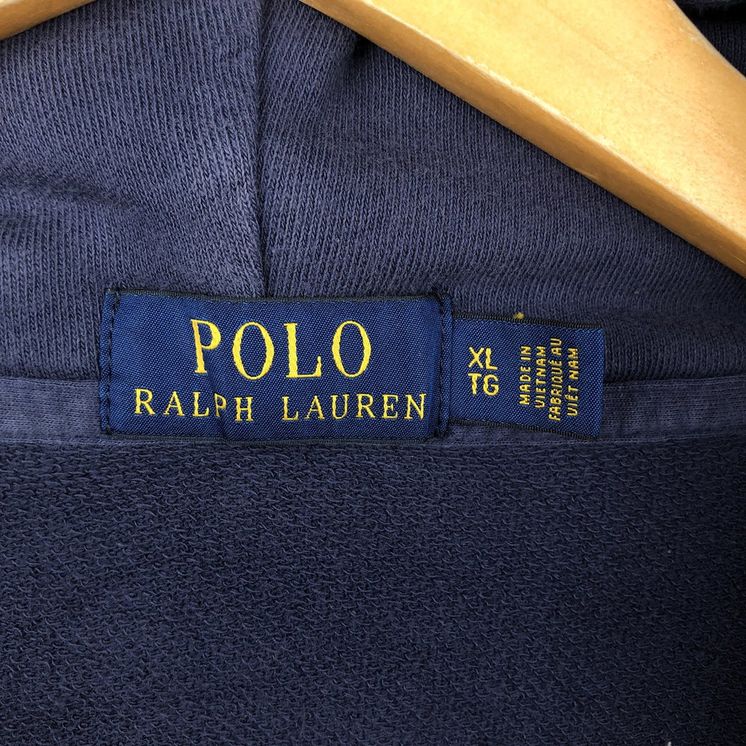 Ralph Lauren POLO RALPH LAUREN Sweat Full Zip Hoodie Men's XL cotton navy blue type Vintage Second Hand
