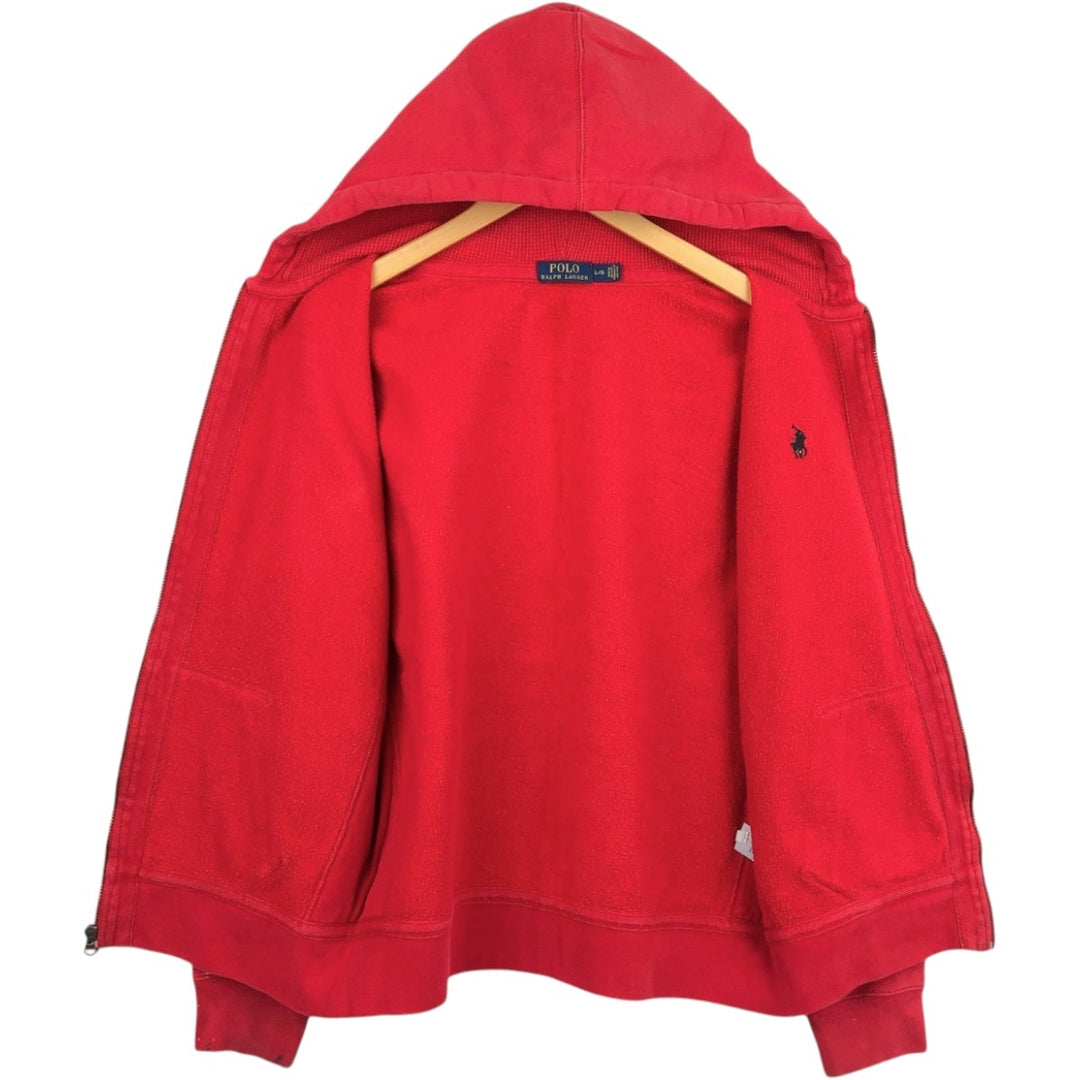Ralph Lauren POLO RALPH LAUREN Sweat Full Zip Hoodie Men's L size cotton red type Vintage Second Hand