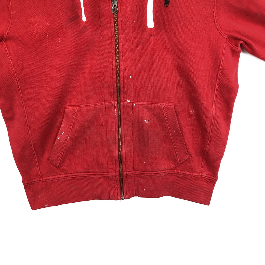 Ralph Lauren POLO RALPH LAUREN Sweat Full Zip Hoodie Men's L size cotton red type Vintage Second Hand