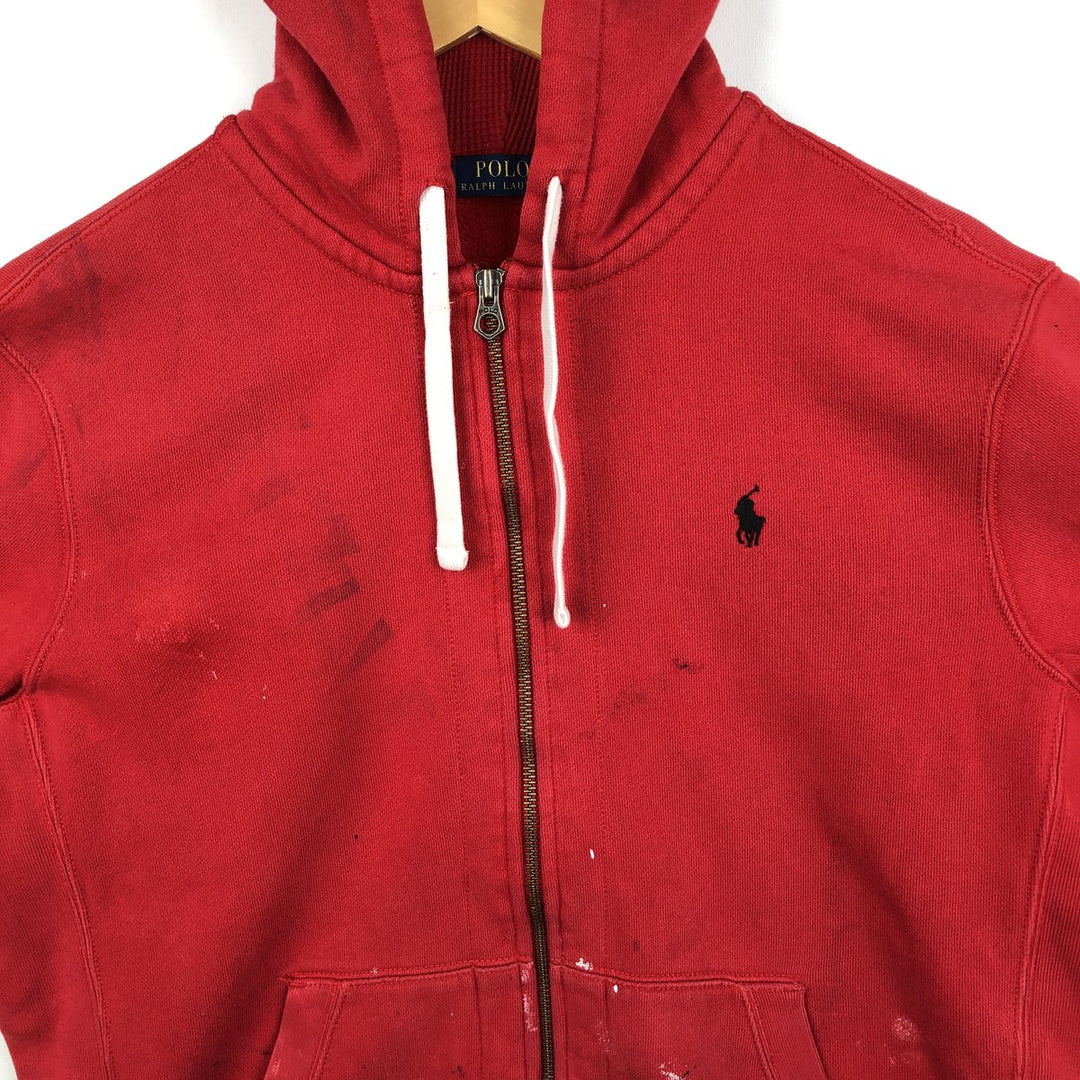 Ralph Lauren POLO RALPH LAUREN Sweat Full Zip Hoodie Men's L size cotton red type Vintage Second Hand