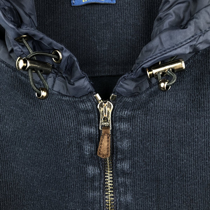 Ralph Lauren POLO RALPH LAUREN ESTATE RIB Sweat Full-Zip Hoodie, Men's Size L (approx.) cotton navy blue type Vintage Second Hand