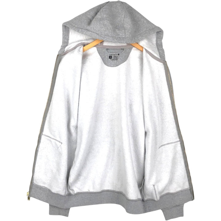 Carhartt Loose Fit ArchKey SOLUTIONS Advertising Full-Zip Sweatshirt Hoodie (Men's Size S) cotton gray type Vintage Second Hand