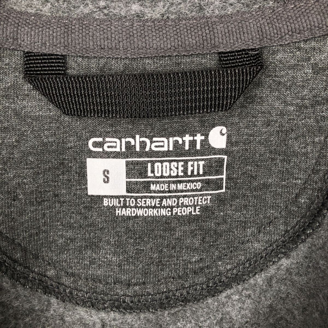 Carhartt Loose Fit GPI LANSING FIVE-STAR Advertising Full-Zip Sweatshirt Hoodie (Men's Size S) cotton Charcoal Vintage Second Hand