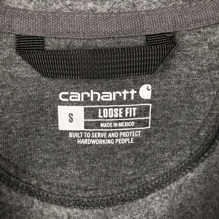 Carhartt Loose Fit GPI LANSING FIVE-STAR Advertising Full-Zip Sweatshirt Hoodie (Men's Size S) cotton Charcoal Vintage Second Hand