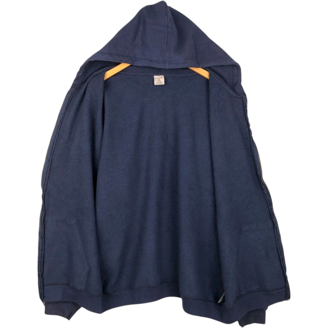 Carhartt Sweat Full Zip Hoodie Men's XL cotton navy blue type Vintage Second Hand