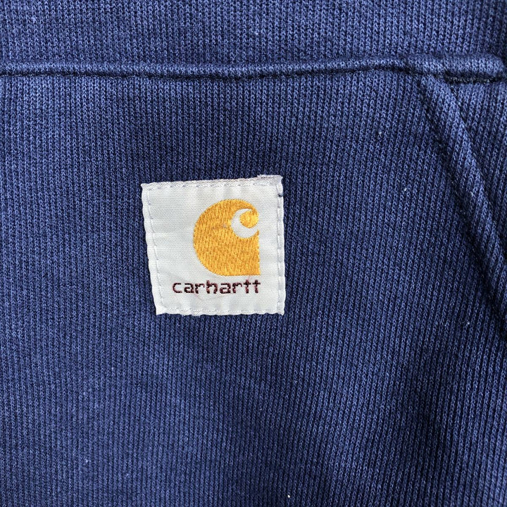 Carhartt Sweat Full Zip Hoodie Men's XL cotton navy blue type Vintage Second Hand