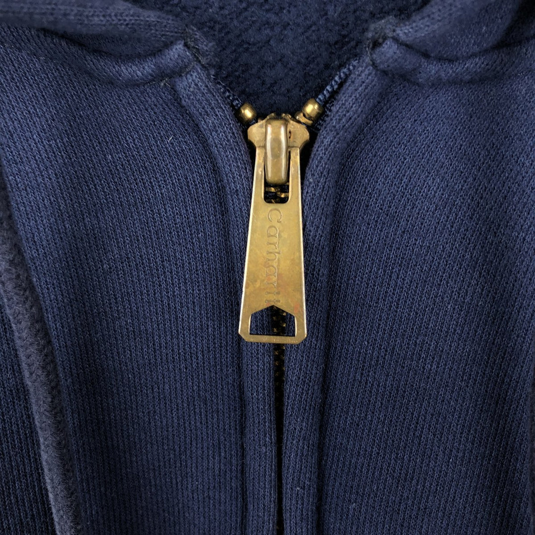 Carhartt Sweat Full Zip Hoodie Men's XL cotton navy blue type Vintage Second Hand