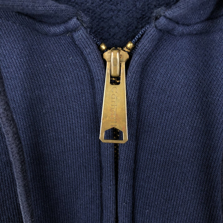 Carhartt Sweat Full Zip Hoodie Men's XL cotton navy blue type Vintage Second Hand