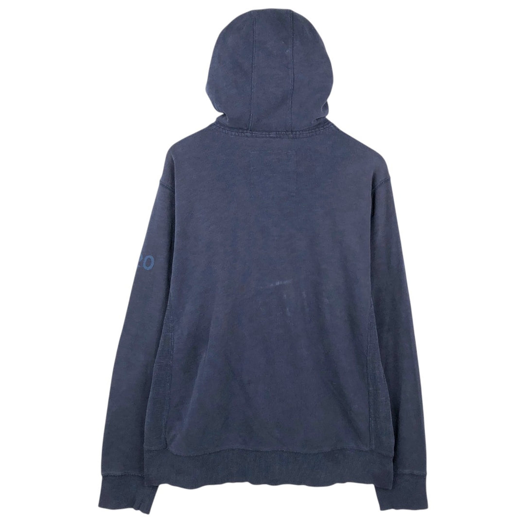 Eddie Bauer Sweatshirt Full Zip Hoodie, Men's Size L cotton navy blue type Vintage Second Hand