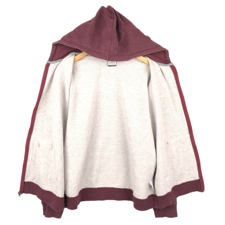 Nike Sweat Full Zip Hoodie Men's XL cotton burgundy type Vintage Second Hand