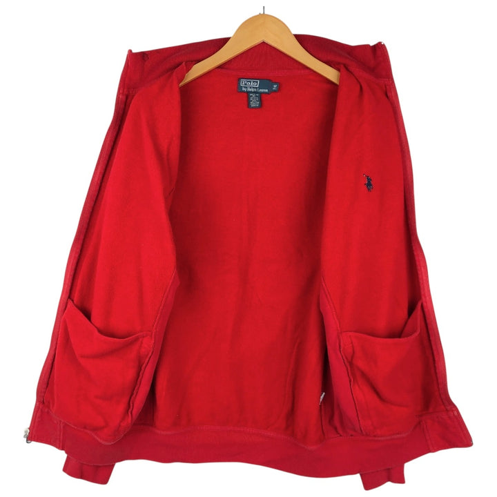 Ralph Lauren POLO by Ralph Lauren full zip sweatshirt, men's size L cotton red type Vintage Second Hand