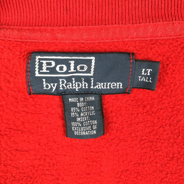 Ralph Lauren POLO by Ralph Lauren full zip sweatshirt, men's size L cotton red type Vintage Second Hand