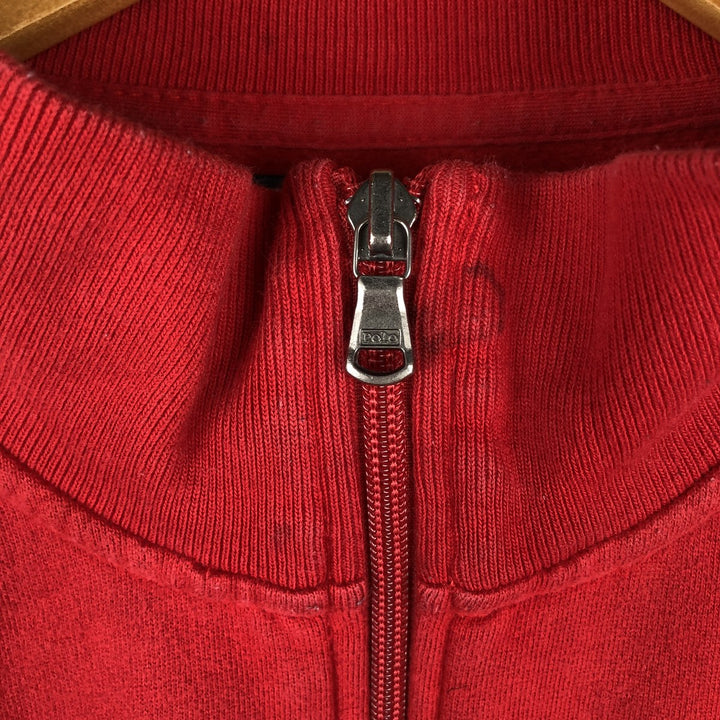 Ralph Lauren POLO by Ralph Lauren full zip sweatshirt, men's size L cotton red type Vintage Second Hand