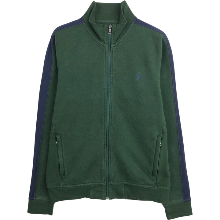 Ralph Lauren POLO by Ralph Lauren full zip sweatshirt, men's size M cotton dark green Vintage Second Hand