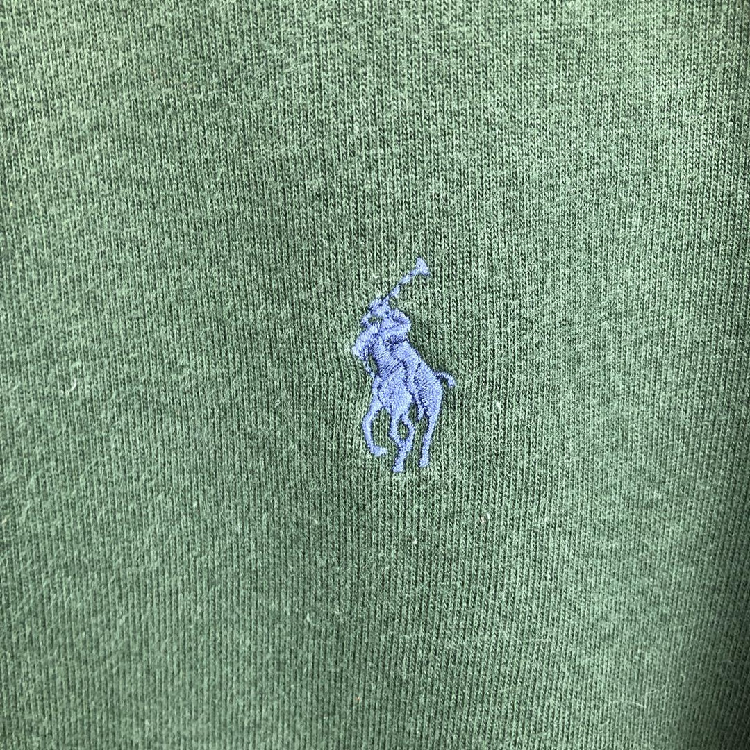Ralph Lauren POLO by Ralph Lauren full zip sweatshirt, men's size M cotton dark green Vintage Second Hand