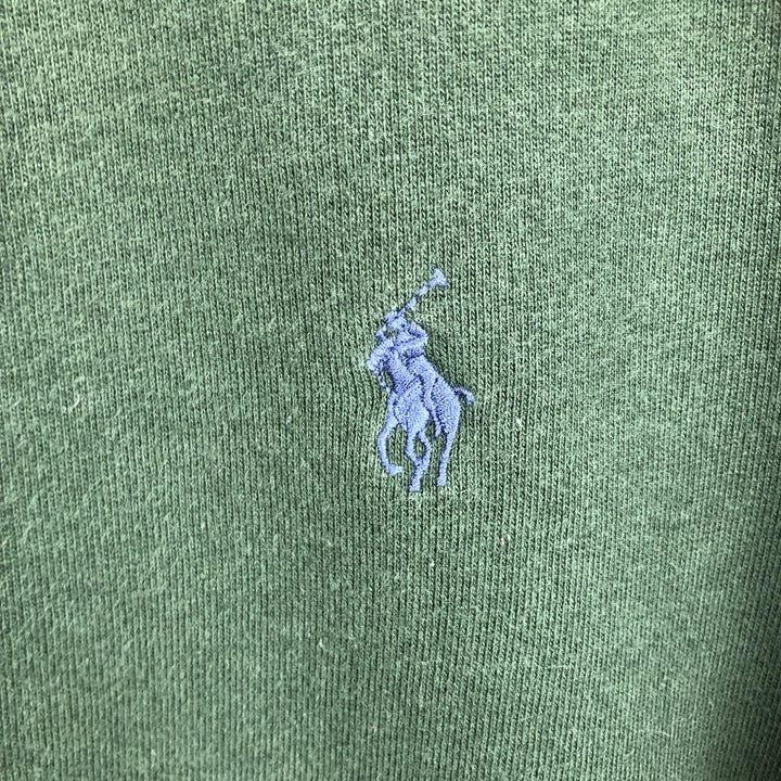 Ralph Lauren POLO by Ralph Lauren full zip sweatshirt, men's size M cotton dark green Vintage Second Hand