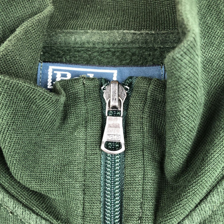 Ralph Lauren POLO by Ralph Lauren full zip sweatshirt, men's size M cotton dark green Vintage Second Hand