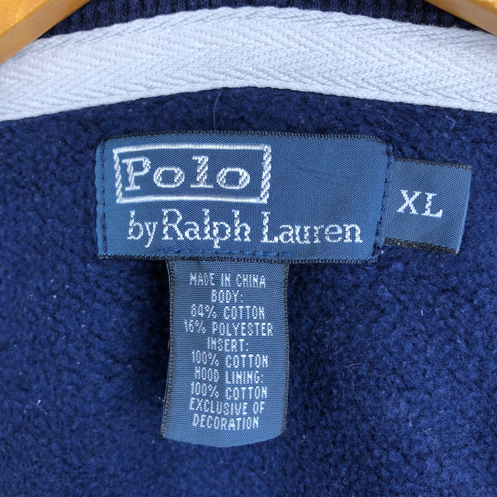 Ralph Lauren POLO by Ralph Lauren Sweat Full Zip Hoodie Men's XL cotton Navy blue Vintage Second Hand