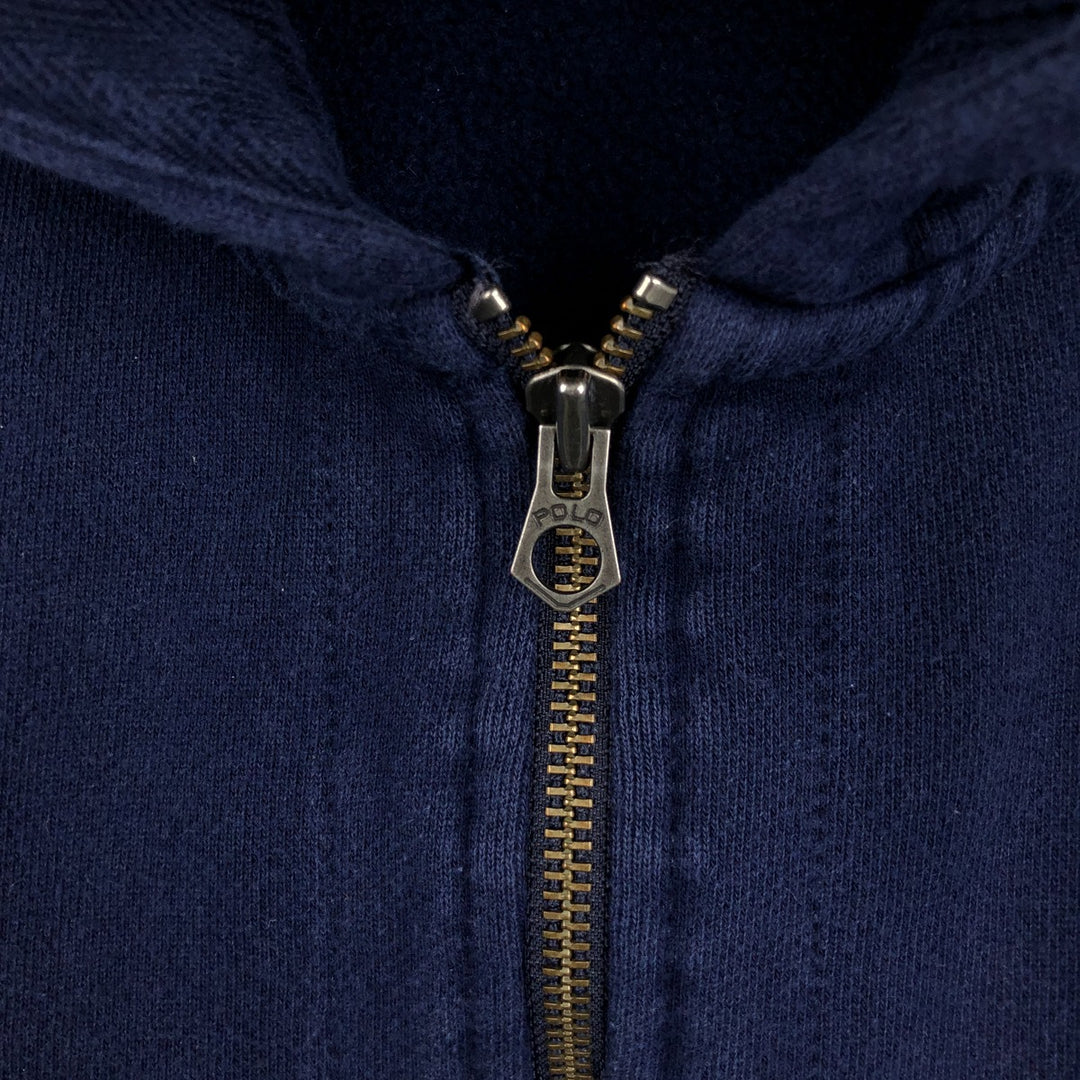 Ralph Lauren POLO by Ralph Lauren Sweat Full Zip Hoodie Men's XL cotton Navy blue Vintage Second Hand