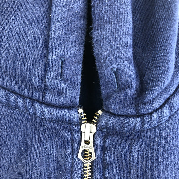 Ralph Lauren POLO by Ralph Lauren Sweat Full Zip Hoodie Men's XL cotton Navy blue Vintage Second Hand