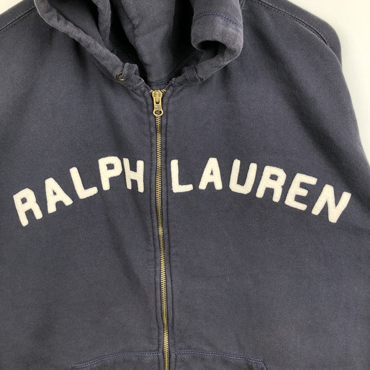 2000'S Ralph Lauren Polo Jeans Company full-zip sweatshirt hoodie, men's size XL cotton navy blue type Vintage Second Hand