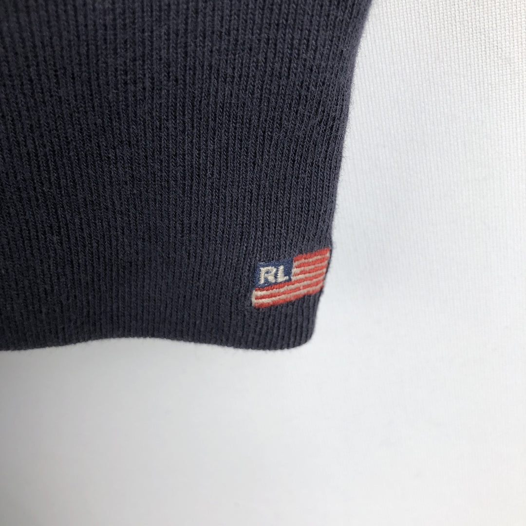 2000'S Ralph Lauren Polo Jeans Company full-zip sweatshirt hoodie, men's size XL cotton navy blue type Vintage Second Hand