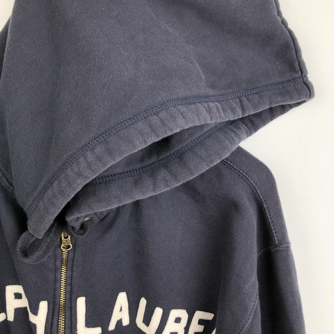 2000'S Ralph Lauren Polo Jeans Company full-zip sweatshirt hoodie, men's size XL cotton navy blue type Vintage Second Hand