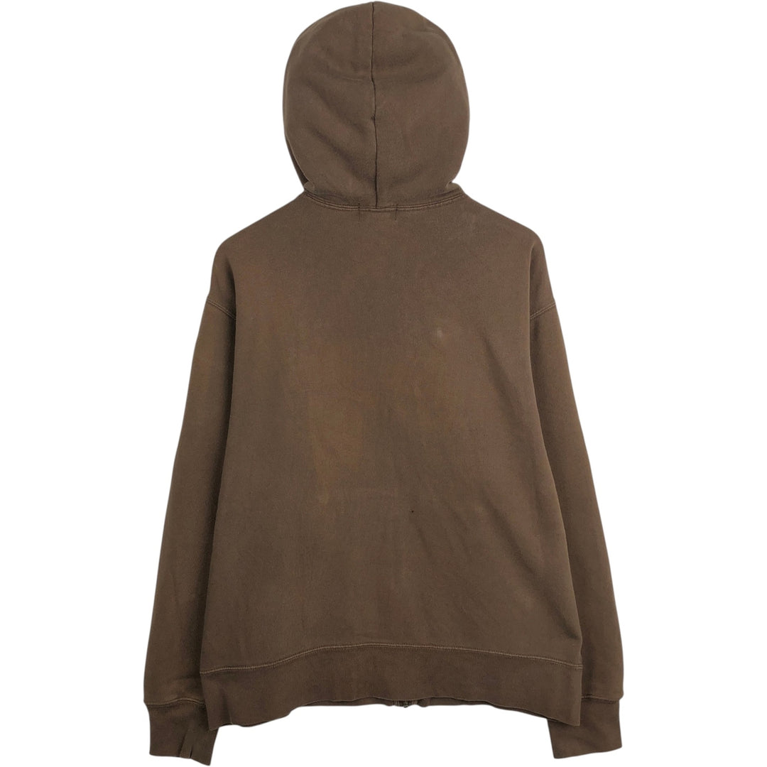 2000'S Ralph Lauren Polo Jeans Company full-zip sweatshirt hoodie, men's size L cotton brown type Vintage Second Hand
