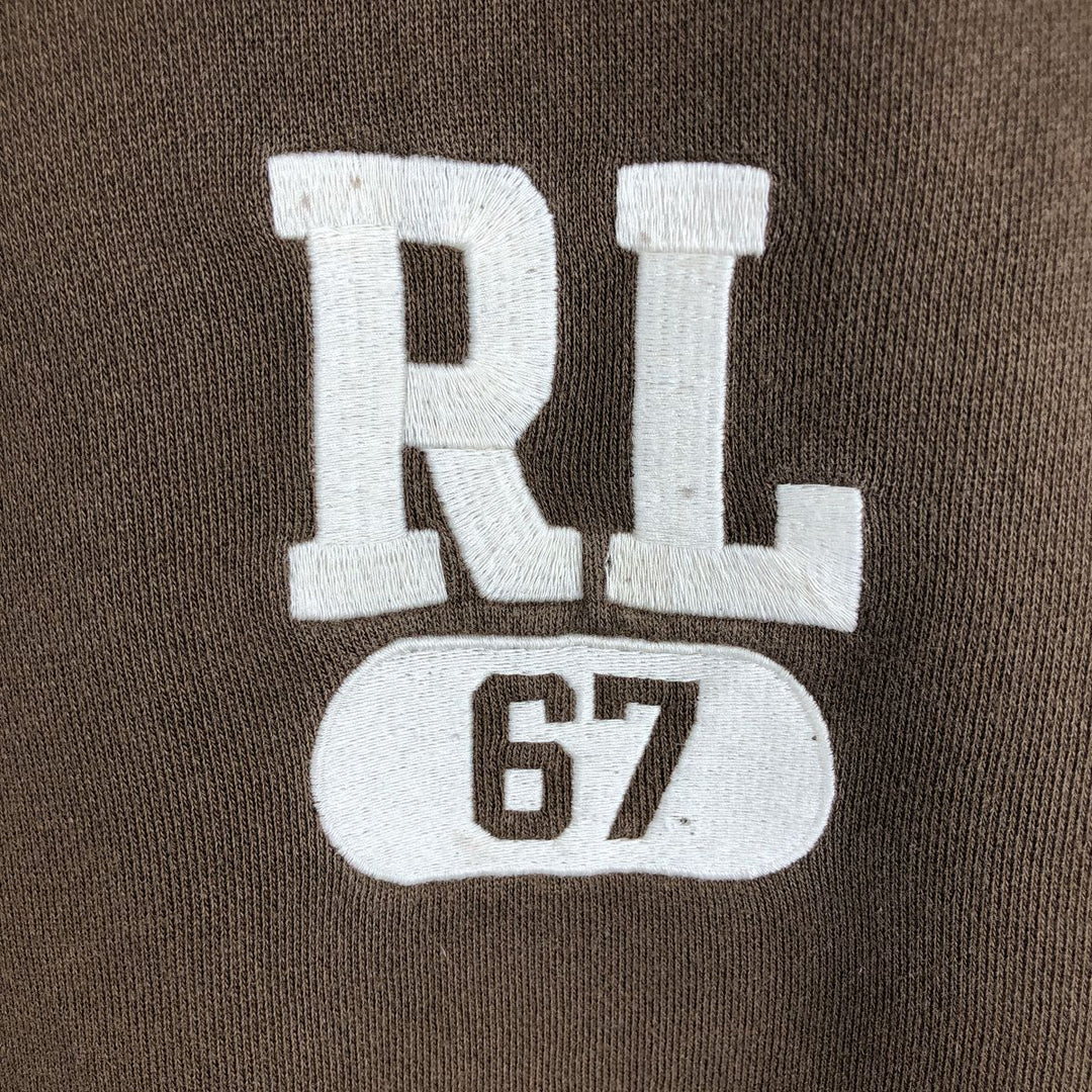 2000'S Ralph Lauren Polo Jeans Company full-zip sweatshirt hoodie, men's size L cotton brown type Vintage Second Hand