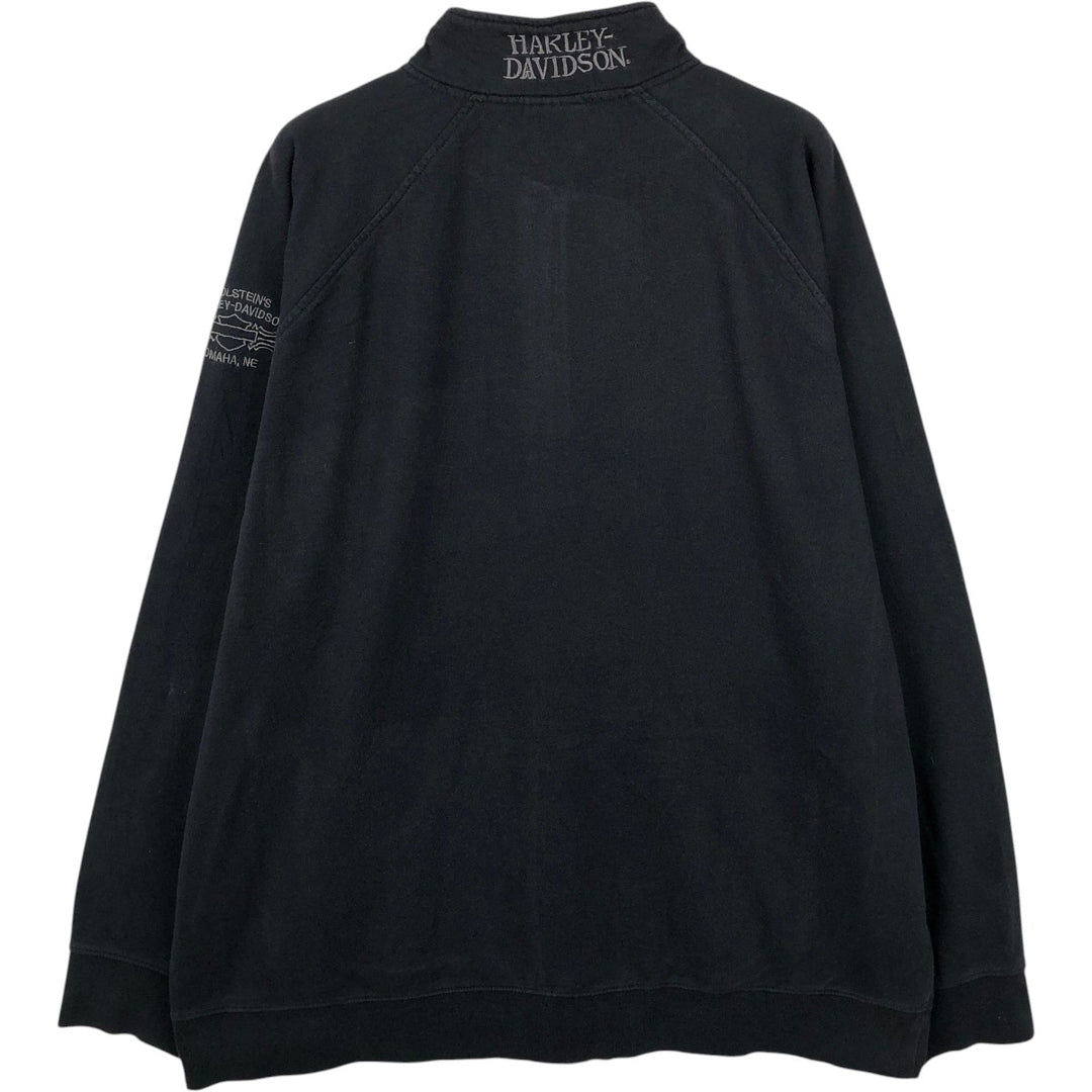 Harley-Davidson Full Zip Sweatshirt, Men's XXL cotton black type Vintage Second Hand