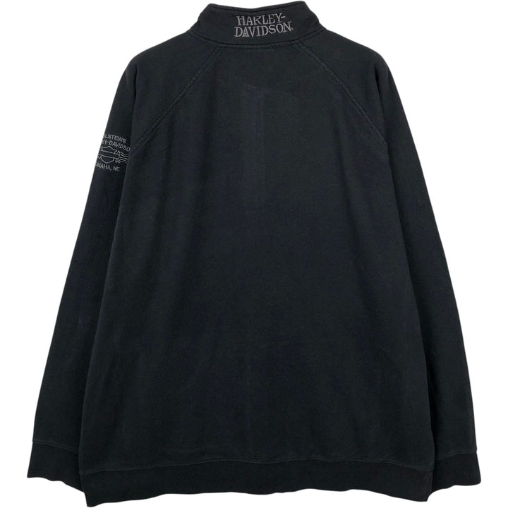 Harley-Davidson Full Zip Sweatshirt, Men's XXL cotton black type Vintage Second Hand