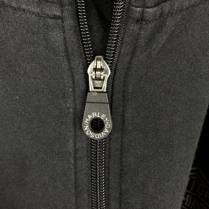 Harley-Davidson Full Zip Sweatshirt, Men's XXL cotton black type Vintage Second Hand