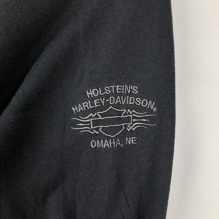 Harley-Davidson Full Zip Sweatshirt, Men's XXL cotton black type Vintage Second Hand