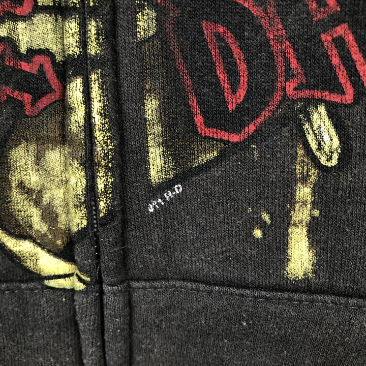 Harley-Davidson Skull Pattern Full-Zip Hoodie, Men's Size L cotton Charcoal Vintage Second Hand