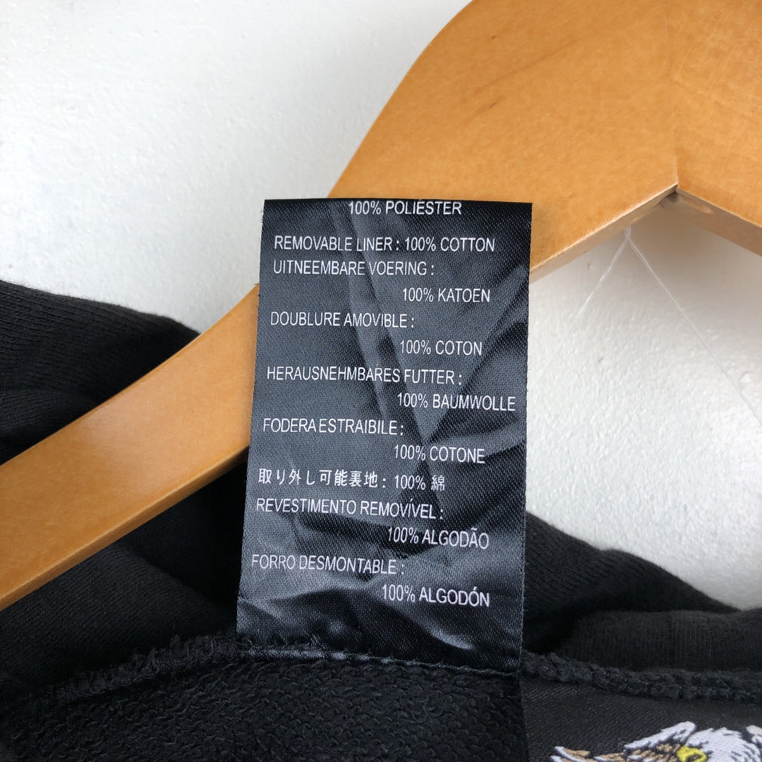 Harley-Davidson Men's Full-Zip Hoodie (XL) cotton black type Vintage Second Hand